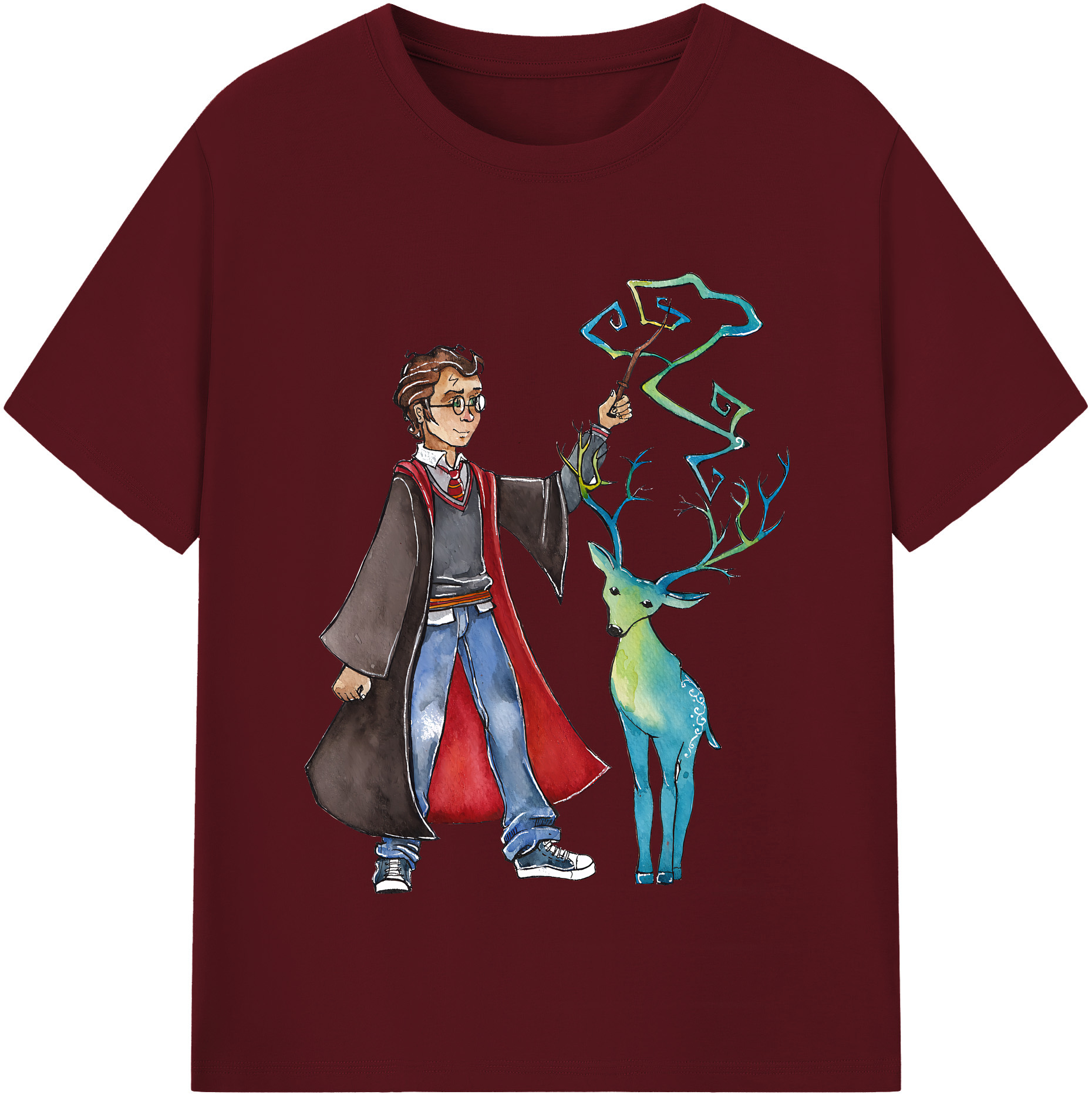 （画像用） Harry Potter ハリー・ポッターシリーズ 綿100％半袖Tシャツ（フロントプリント）